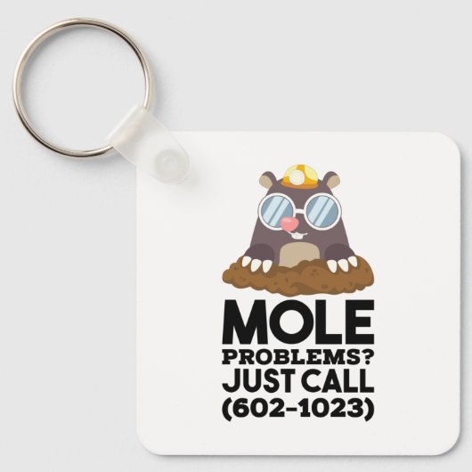 Porte-clés Problèmes de chimie - Mole (Recto)