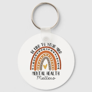 Porte-clés Problèmes de santé mentale type Polka Dot Rainbow