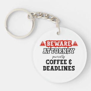 Porte-clés Procureur Actionné Par Café & Délais Avocat