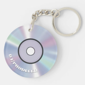 Porte-clés Producteur de musique holographique rétro DJ CD