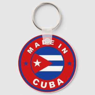 Porte-clés produit fabriqué à cuba drapeau étiquette rond