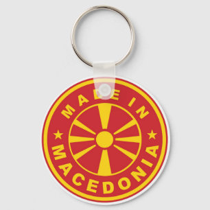 Porte-clés produit fabriqué en macédoine étiquette de produit