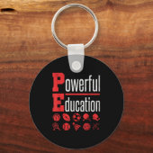 Porte-clés Prof de gym Éducation physique École Motivation (Recto)