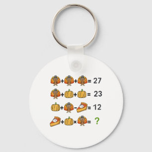 Porte-clés Prof de maths de dinde de Thanksgiving 67 Ordre de
