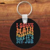 Porte-clés Prof de maths je résous des problèmes de maths com (Recto)