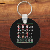 Porte-clés Prof de maths Noël GREYHOUND (Recto)