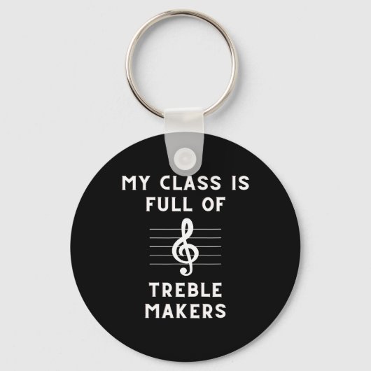 Porte-clés Prof de musique drôle clé de sol (Recto)