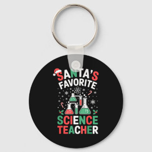 Porte-clés Prof de science préféré du Père Noël Drôle de Noël