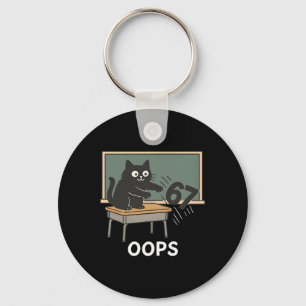 Porte-clés Prof drôle Anti 67 Six Sept 6-7 Mème Chat Enseigne