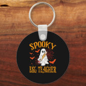 Porte-clés Prof fantôme drôle d'Halloween école Wo (Recto)