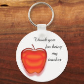 Porte-clés Professeur bon marché de Merci de pomme rouge bril (Recto)