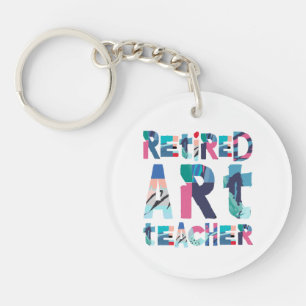 Porte-clés Professeur d'art à la retraite Enseignement Cadeau