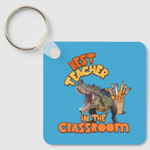 Porte-clés Professeur d'Art de Dinosaures Amusant Créatif en