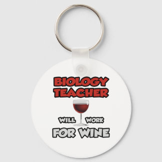 Porte-clés Professeur de biologie ... Travaillera Pour Le Vin