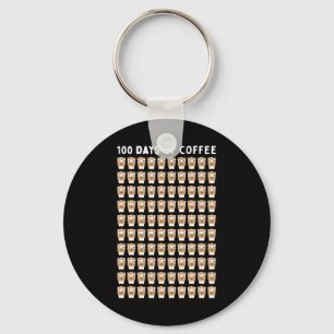 Porte-clés Professeur de café 100 tasses de café 100e jour éc
