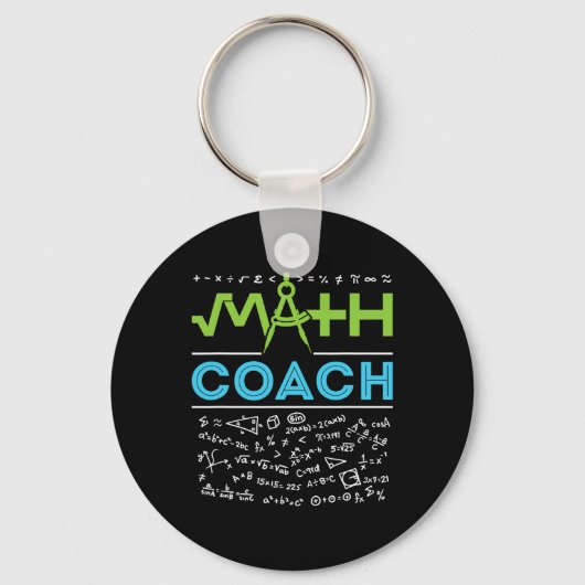 Porte-clés Professeur de coach de maths Ck à l'école (Recto)