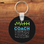 Porte-clés Professeur de coach de maths Ck à l'école (Recto)
