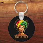 Porte-clés Professeur de danse Afro Afro-Américain Histoire N (Recto)