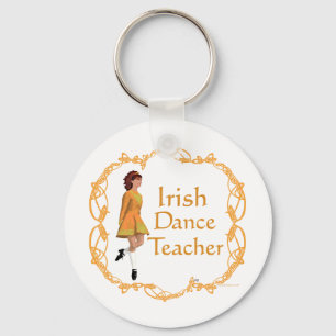 Porte-clés Professeur de danse step Irlandaise - Or