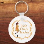 Porte-clés Professeur de danse step Irlandaise - Or (Recto)