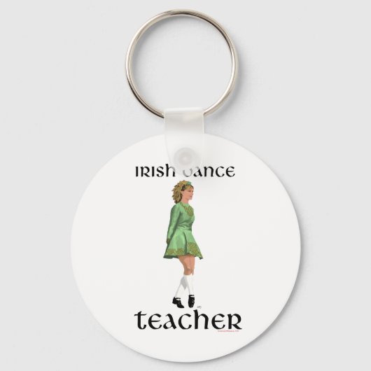 Porte-clés Professeur de danse step Irlandaise - Vert (Recto)