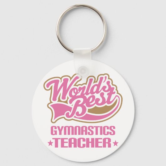 Porte-clés Professeur de Gymnastique Cute (Recto)