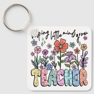 Porte-clés Professeur de jardin floral fantaisiste