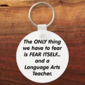 Porte-clés Professeur de langues de peur (Recto)