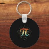 Porte-clés Professeur de mathématiques Cute Pi (Recto)
