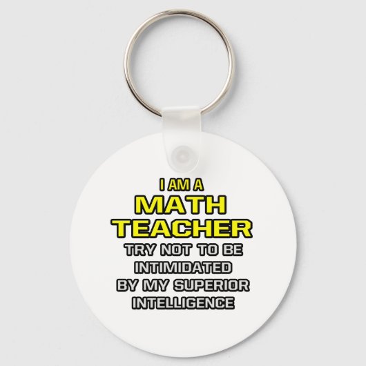 Porte-clés Professeur de mathématiques...Intelligence supérie (Recto)