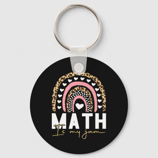 Porte-clés Professeur de mathématiques - Math is My Jam Retou (Recto)