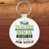 Porte-clés Professeur de mathématiques Multitâche Ninja pas d (Recto)