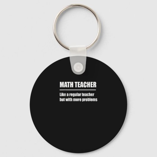 Porte-clés Professeur De Mathématiques Professeur Régulier Ma (Recto)