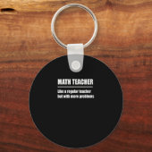 Porte-clés Professeur De Mathématiques Professeur Régulier Ma (Recto)
