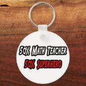 Porte-clés Professeur de mathématiques / Superhéros (Recto)
