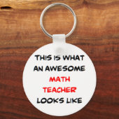 Porte-clés professeur de maths, génial (Recto)