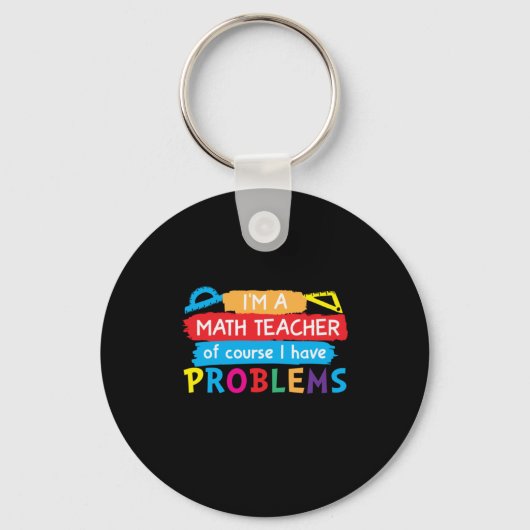 Porte-clés Professeur De Maths Je Suis Enseignant En Maths (Recto)