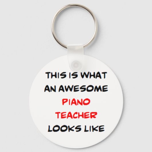 Porte-clés professeur de piano, génial (Recto)