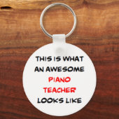 Porte-clés professeur de piano, génial (Recto)