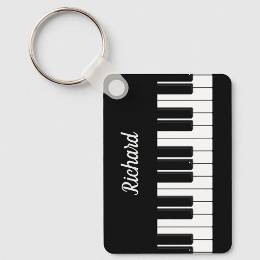 Porte-clés Professeur de piano personnalisé au clavier (Recto)