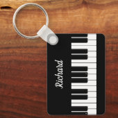 Porte-clés Professeur de piano personnalisé au clavier (Recto)