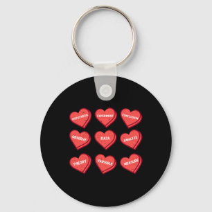 Porte-clés Professeur de sciences Saint-Valentin Cœur Chimie