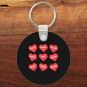 Porte-clés Professeur de sciences Saint-Valentin Cœur Chimie (Recto)