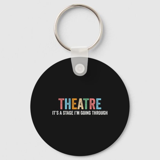 Porte-clés Professeur de Théâtre Dramatique Comique Scène Piè (Recto)