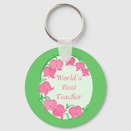 Porte-clés Professeur de tulipes roses (Recto)