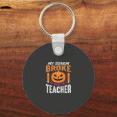 Porte-clés Professeur d'Halloween Balai Cassa Citrouille Conc (Recto)