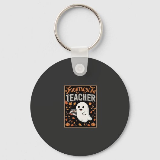 Porte-clés Professeur effrayant design de fantôme d'Halloween (Recto)