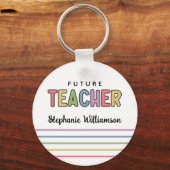 Porte-clés Professeur Futur Personnalisé Cadeaux De Cute Colo (Recto)