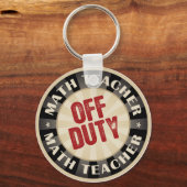 Porte-clés Professeur hors service de mathématiques (Recto)