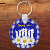 Porte-clés Professeur Merci Porte - clé avec marguerites et e (Recto)